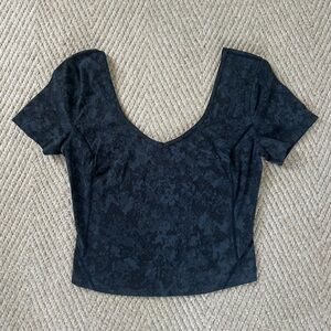 Lululemon Align Short Sleeve Top in Black Snake Print